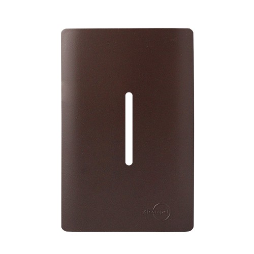 PLACA P/ 1 INTERRUPTOR VERTICAL COM SUPORTE 4X2 - NOVARA MARROM FOSCO