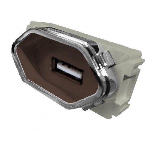 MODULOS USB 2.A - NOVARA MARROM FOSCO