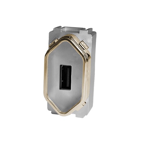 MODULO USB 2.0 - DICOMPEL NOVARA PRATA GOLD