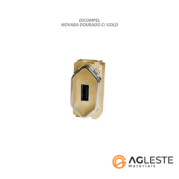 MODULO USB 2.0 - DICOMPEL NOVARA DOURADO GOLD