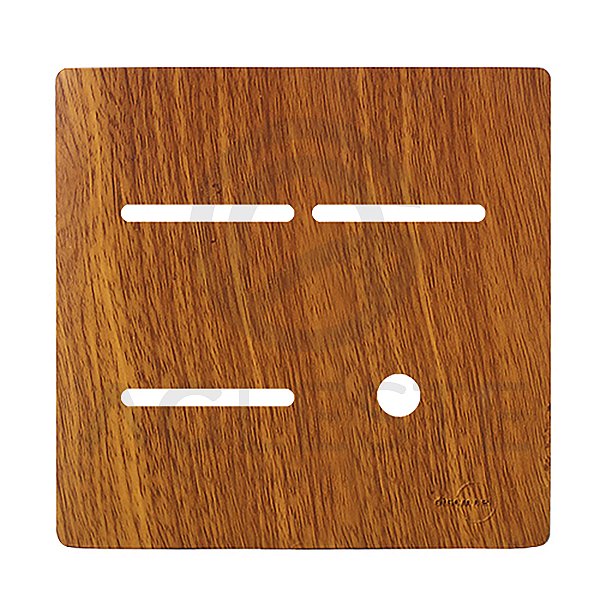 PLACA P/ 3 TECLAS + 1 FURO COM SUPORTE 4X4 - NOVARA CUMARU