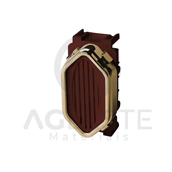 MODULO CIGARRA ( CAMPAINHA )  -NOVARA MARROM FOSCO GOLD