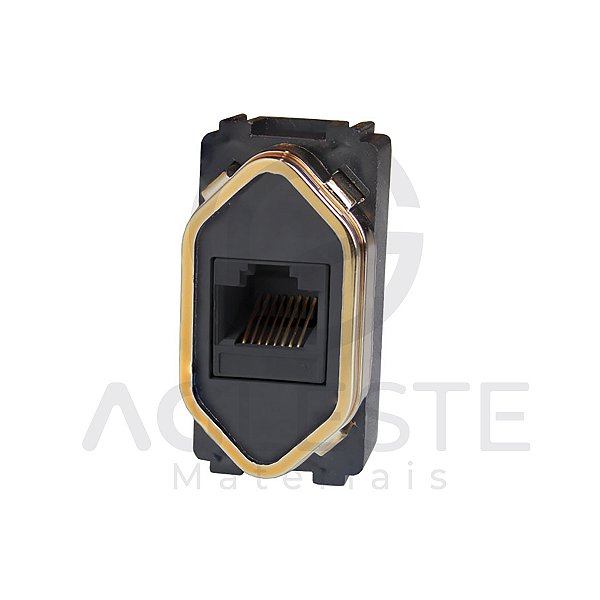MODULO RJ45 ( INTERNET ) - DICOMPEL NOVARA GRAFITE GOLD