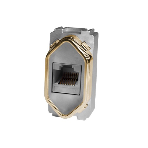 MODULO RJ45 ( INTERNET ) - DICOMPEL NOVARA PRATA GOLD