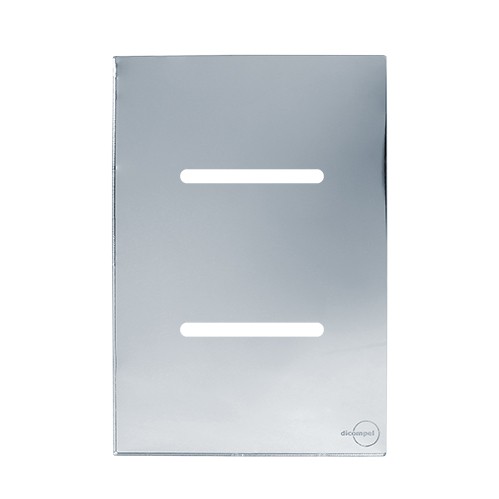 PLACA P/ 2 INTERRUPTORES COM SUPORTE 4X2 - NOVARA GLASS ESPELHADA