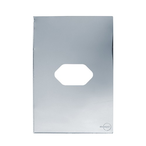 PLACA P/ 1 TOMADA HORIZONTAL C/ SUPORTE 4X2 -NOVARA GLASS ESPELHADA