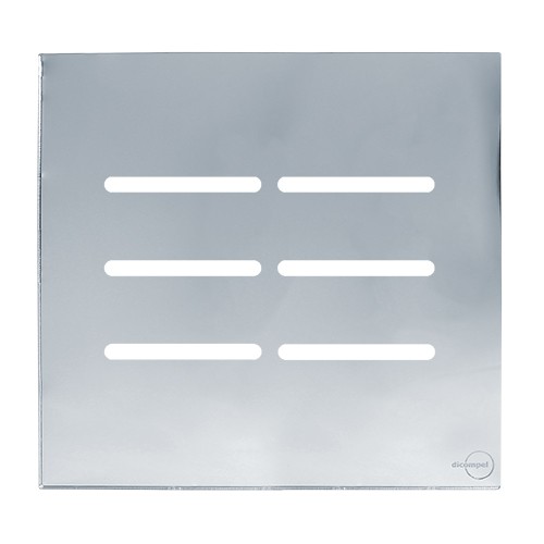 PLACA P/ 6 INTERRUPTORES COM SUPORTE 4X4 - NOVARA GLASS ESPELHADA