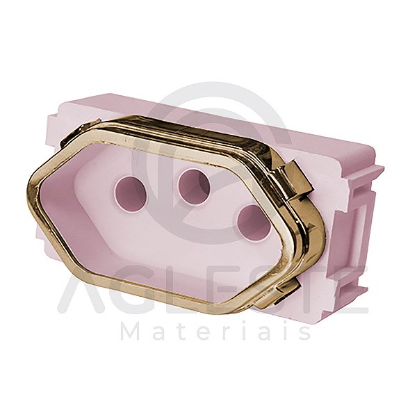 MODULO TOMADA 10A - DICOMPEL NOVARA PETALA GOLD