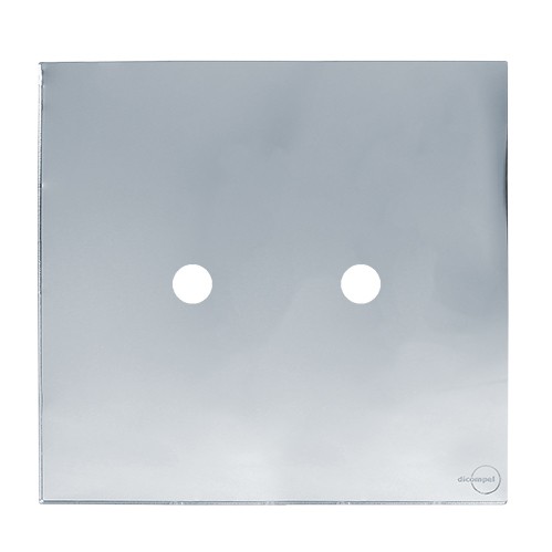 PLACA COM 2 FUROS COM SUPORTE 4X4 - NOVARA GLASS ESPELHADA