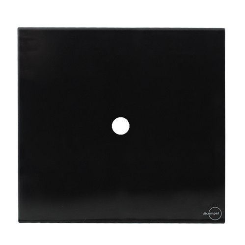 PLACA FURO COM SUPORTE 4X4 - NOVARA GLASS PRETO BRILHANTE