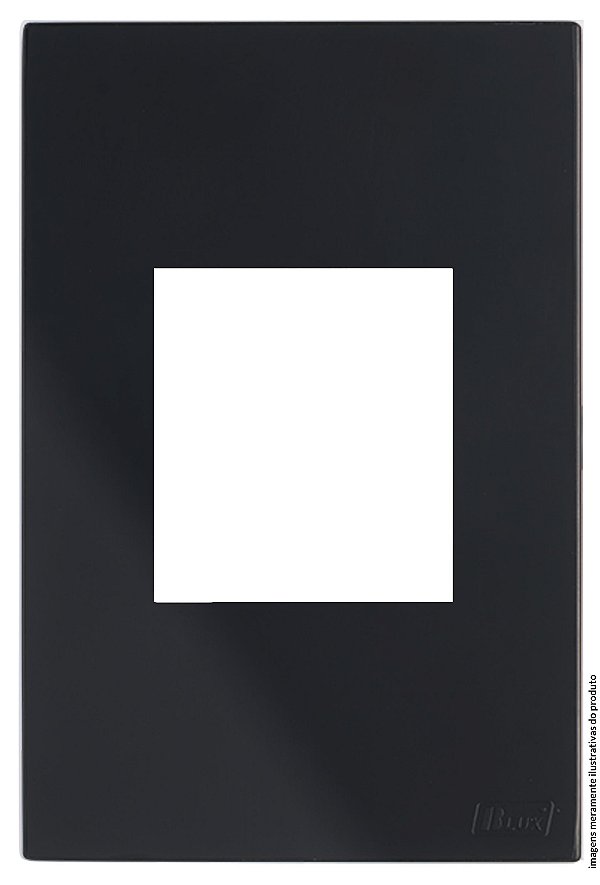 PLACA P/2 MODULOS JUNTOS COM SUPORTE 4X2- RECTA BLACK SATIN