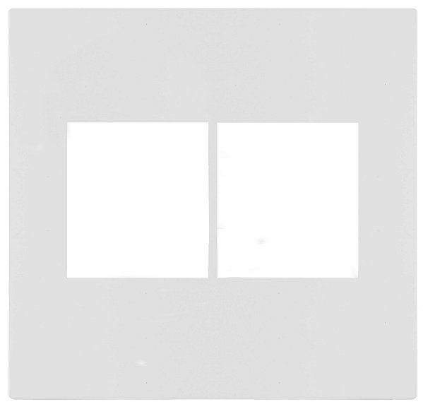 PLACA P/  4 MÓD.JUNTOS COM SUPORTE 4X4 - RECTA BRANCO SATIN