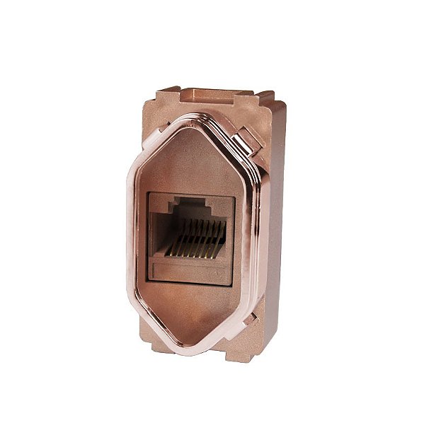 MODULO RJ45 ( INTERNET ) -  NOVARA OURO ROSE/OURO ROSE