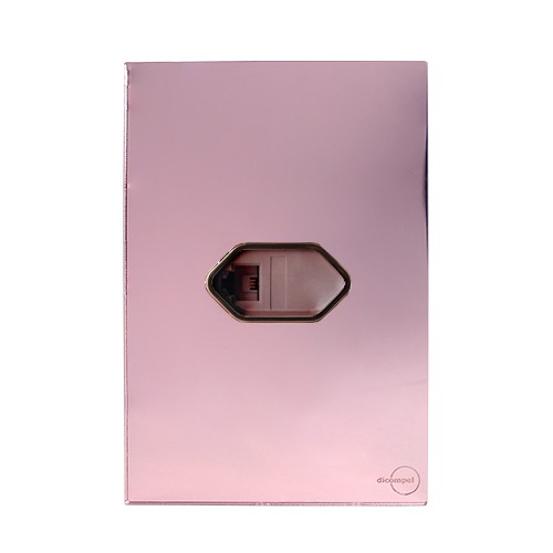 CJ ENTRADA RJ11 ( TELEFONE ) 4X2 - NOVARA GLASS OURO ROSE / OURO ROSE