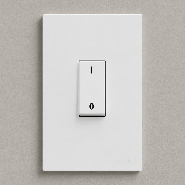 CJ INT. BIPOLAR SIMPLES VERT. 4X2 - RECTA BRANCO SATIN FOSCO