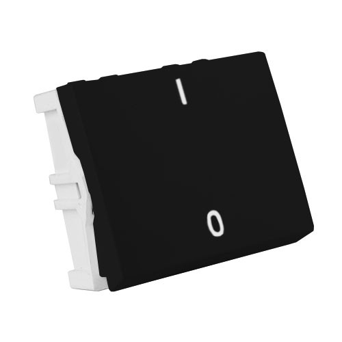 MODULO INT. BIPOLAR SIMPLES 20A GRANDE - RECTA BLACK GLOSS
