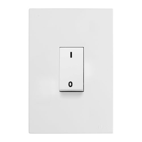 CJ INTERRUPTOR BIPOLAR PARALELO VERTICAL 4X2 - RECTA BRANCO GLOSS