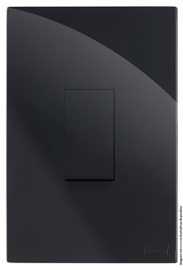 CJ INTERRUPTOR BIPOLAR PARALELO VERTICAL 4X2 -  RECTA BLACK GLOSS