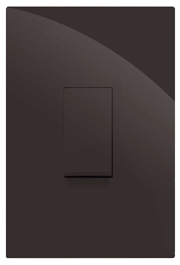 CJ INTERRUPTOR BIPOLAR PARALELO VERTICAL 4X2 - RECTA CHOCOLATE GLOSS
