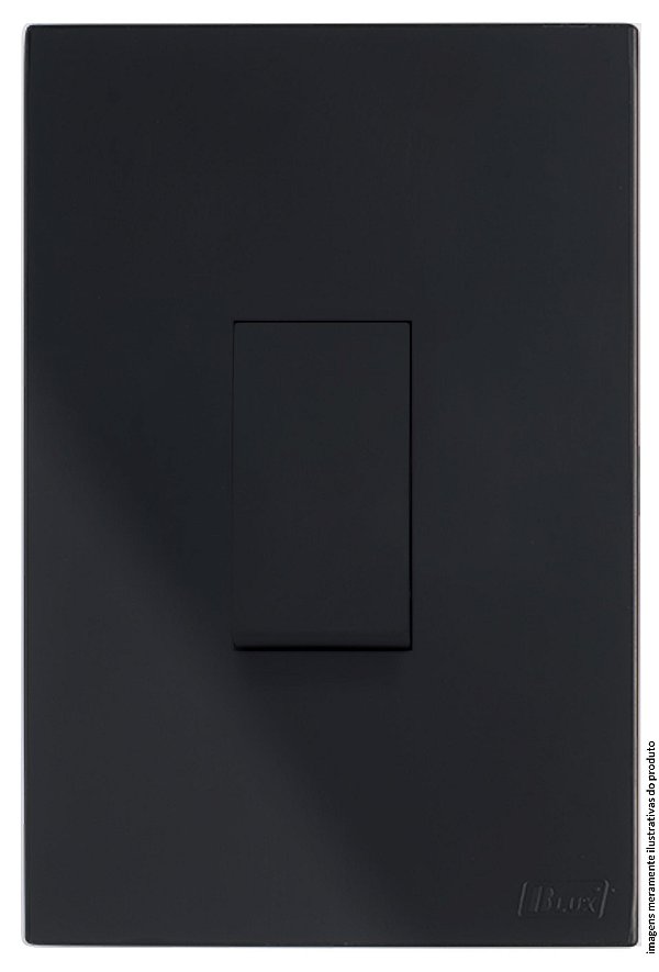 CJ INTERRUPTOR BIPOLAR PARALELO VERTICAL 4X2 - RECTA BLACK SATIN FOSCO