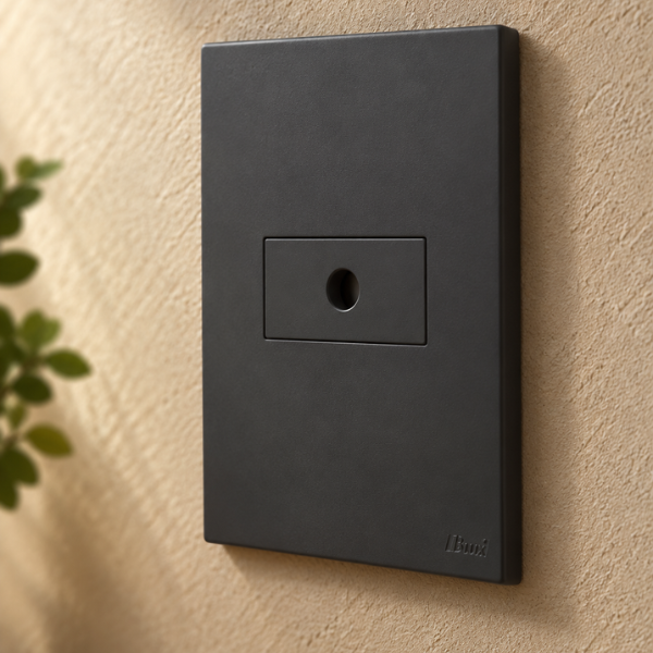 CJ PLACA FURO HORIZONTAL 4X2 - RECTA GRAFITE SATIN FOSCO