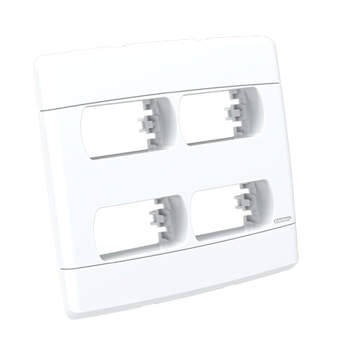 PLACA P/ 4 MODULOS SEPARADOS 4X4-ENERBRAS NEO SOTTILE BRANCO