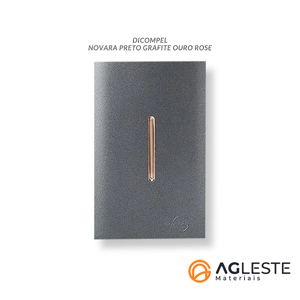 CJ PARALELO VERTICAL C/ SUPORTE 4X2 NOVARA PRETO GRAFITE OURO ROSE