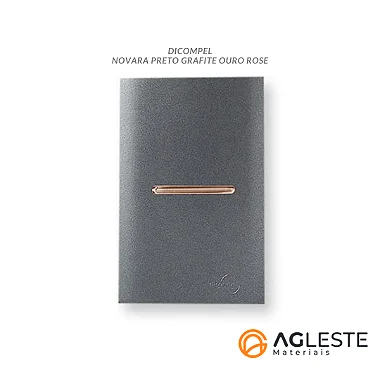 CJ SIMPLES HOR. C/ SUPORTE 4X2 - NOVARA PRETO GRAFITE OURO ROSE