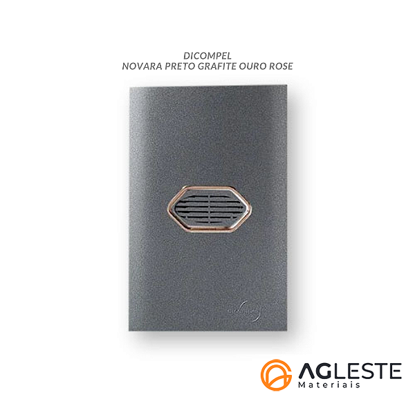 CJ CAMPAINHA CIGARRA  (SOM) 4X2 - NOVARA PRETO GRAFITE OURO ROSE