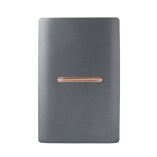 CJ INTERRUPTOR INTERMEDIARIO HORIZONTAL 4X2 - NOVARA PRETO BRILHANTE OURO ROSE