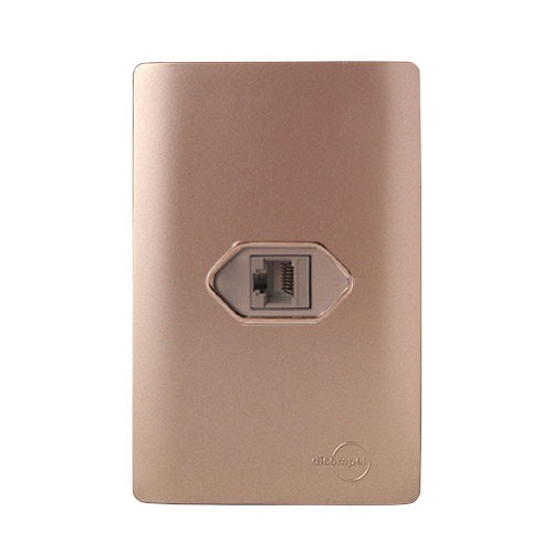 CJ ENTRADA RJ45 ( INTERNET) 4X2 - NOVARA OURO ROSE / OURO ROSE