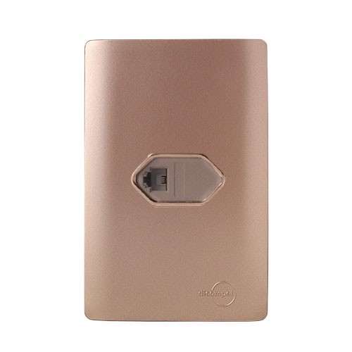 CJ ENTRADA RJ11 (TELEFONE) 4X2 - NOVARA OURO ROSE/ OURO ROSE