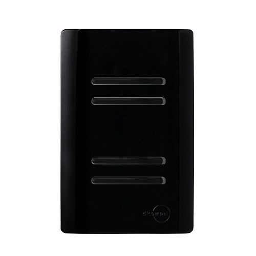 CJ INTERRUPTOR QUADRUPLO 2 SIMPLES + 2 PARALELO (ESPECIAL) 4X2 - NOVARA PRETO BRILHANTE TOTAL
