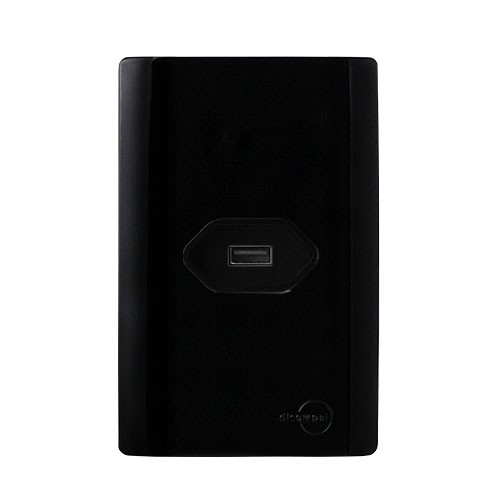 CJ ENTRADA USB 2.0 HORIZONTAL 4X2 - NOVARA PRETO BRILHANTE TOTAL