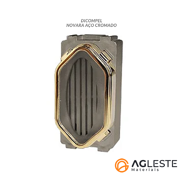 MODULO CIGARRA ( CAMPAINHA ) - DICOMPEL NOVARA AÇO GOLD