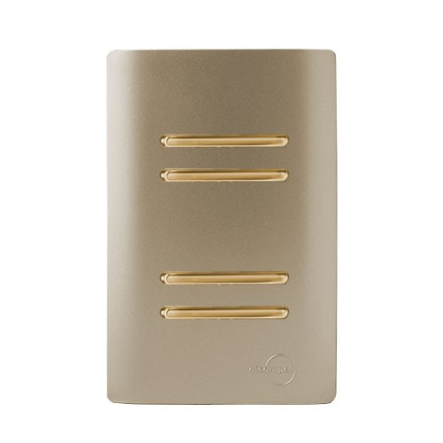 CJ INTERRUPTOR QUADRUPLO SIMPLES (ESPECIAL) 4X2-NOVARA CHAMPANHE GOLD