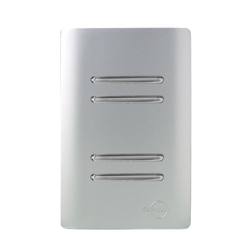 CJ INTERRUPTOR QUADRUPLO SIMPLES (ESPECIAL) 4X2 - NOVARA PRATA CROMADO