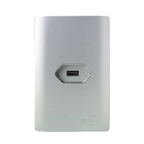 CJ USB 2.0 HORIZONTAL  4X2 - NOVARA PRATA CROMADO