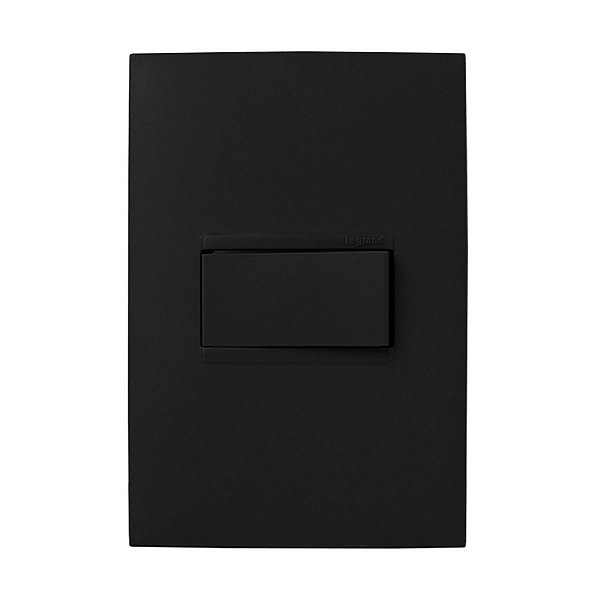 CJ INTERRUPTOR PARALELO HORIZONTAL 4X2 - PIAL PLUS + PRETO