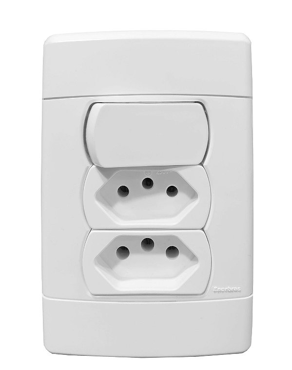 CJ INT. PARA +2 TOM 10A 4X2 - ENERBRAS NEO SOTTILE BRANCO