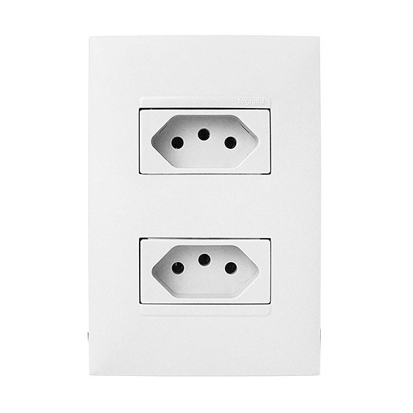 CJ TOMADA DUPLA 20A 4X2 - PIAL PLUS + BRANCO