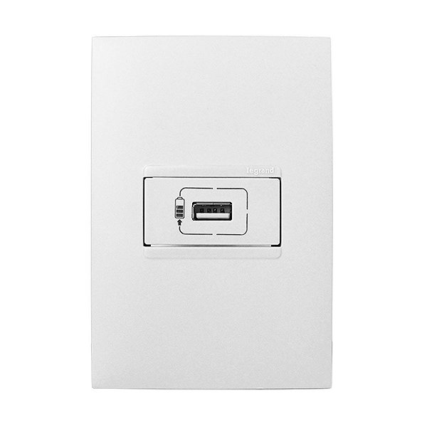 CJ ENTRADA USB 1,5 HORIZONTAL 4X2 - PIAL PLUS + BRANCO
