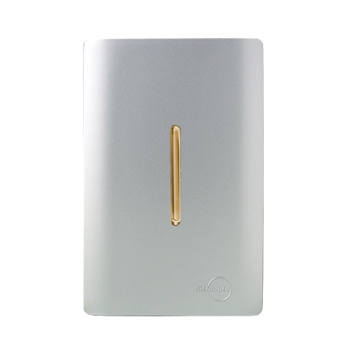 CJ INTERRUPTOR PARALELO VERTICAL 4X2 - NOVARA PRATA GOLD