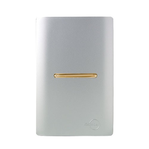 CJ INTERRUPTOR SIMPLES HORIZONTAL 4X2 - NOVARA PRATA GOLD