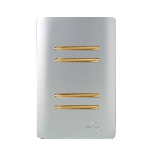 CJ INTERRUPTOR QUADRUPLO PARALELO 4X2 - NOVARA PRATA GOLD