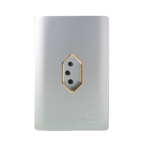 CJ TOMADA 20A VERTICAL 4X2 - NOVARA PRATA GOLD