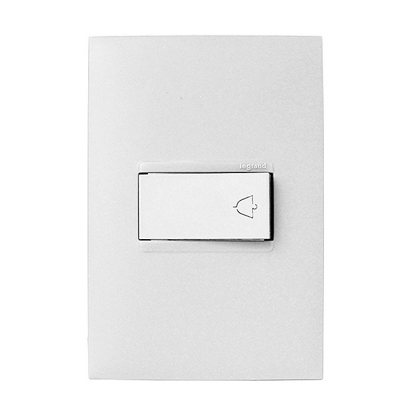 CJ INTERRUPTOR PULSADOR DE CAMPAINHA 4X2 - PIAL PLUS + BRANCO