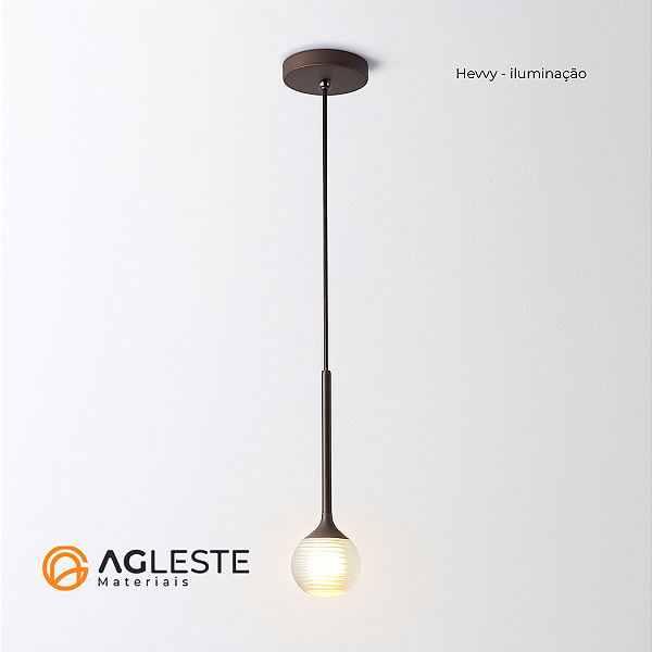 PENDENTE LED DELI COFFE ACRILICO E METAL - HEVVY