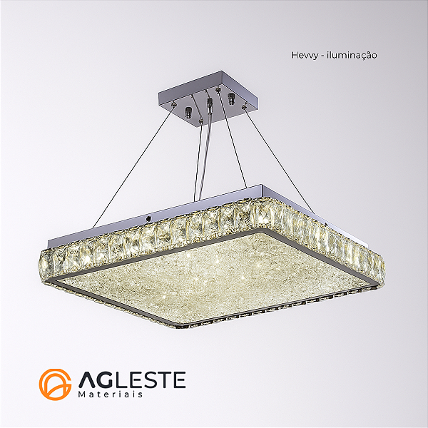 PENDENTE QUADRADO LED AMEERAH 60W 4000K – HEVVY