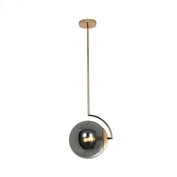 PENDENTE ORBIS SMOKY E GOLD 1XE27 - HEVVY